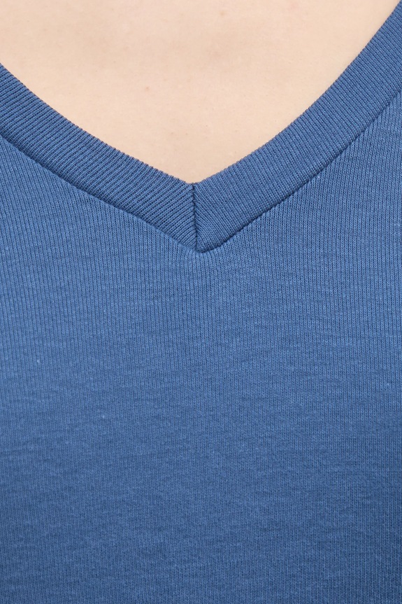 Bavlněné tričko s dlouhým rukávem United Colors of Benetton 3GA2E4245 modrá