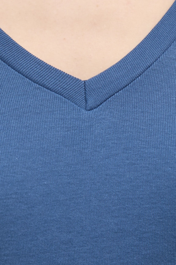 Bavlněné tričko s dlouhým rukávem United Colors of Benetton 3GA2E4245 modrá