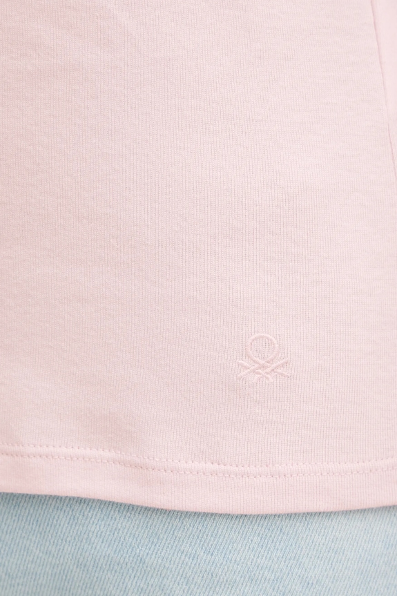 United Colors of Benetton longsleeve bawełniany 3GA2E16A1 różowy