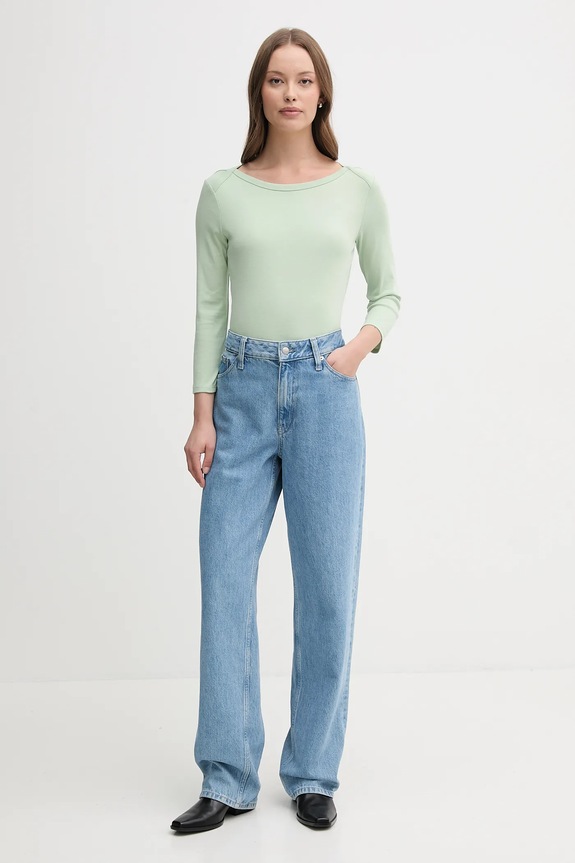 United Colors of Benetton longsleeve bawełniany 3GA2E16A1 zielony AA00