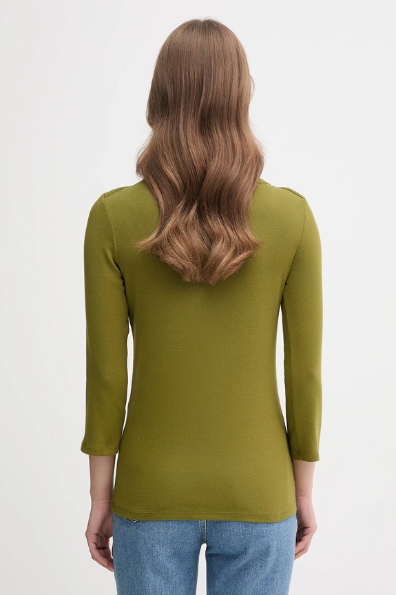 Odzież United Colors of Benetton longsleeve bawełniany 3GA2E16A1 zielony