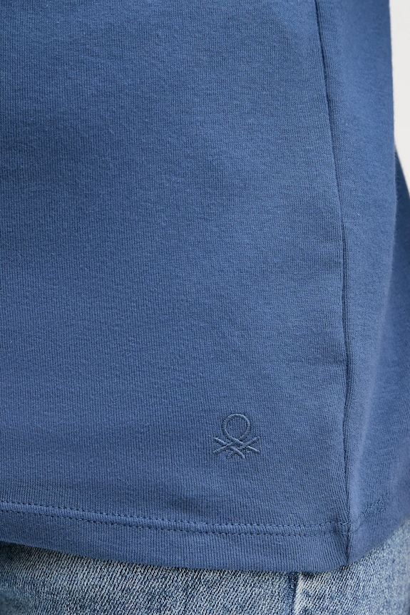 United Colors of Benetton longsleeve bawełniany 3GA2E16A1 niebieski