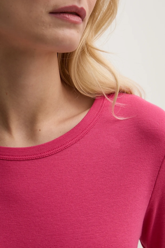 United Colors of Benetton longsleeve bawełniany różowy 3GA2E16F9