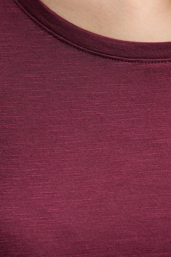 Sisley longsleeve 3TNHL119S bordowy
