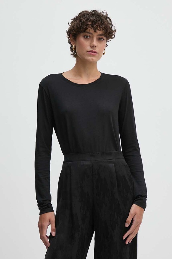 Sisley longsleeve czarny 3QU4L102Y