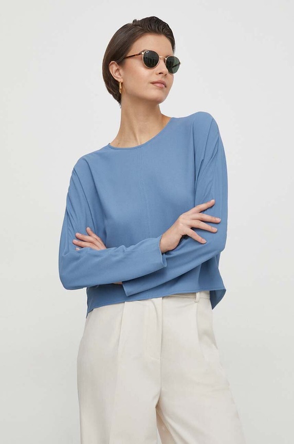 Sisley bluzka niebieski 5UTDLQ06J