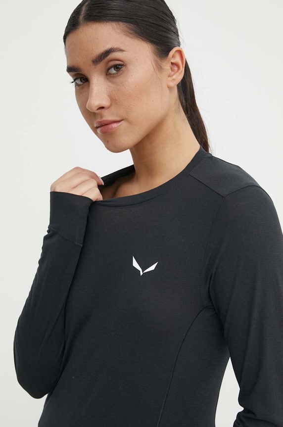 Salewa longsleeve sportowy Puez Dry czarny 00.0000028865