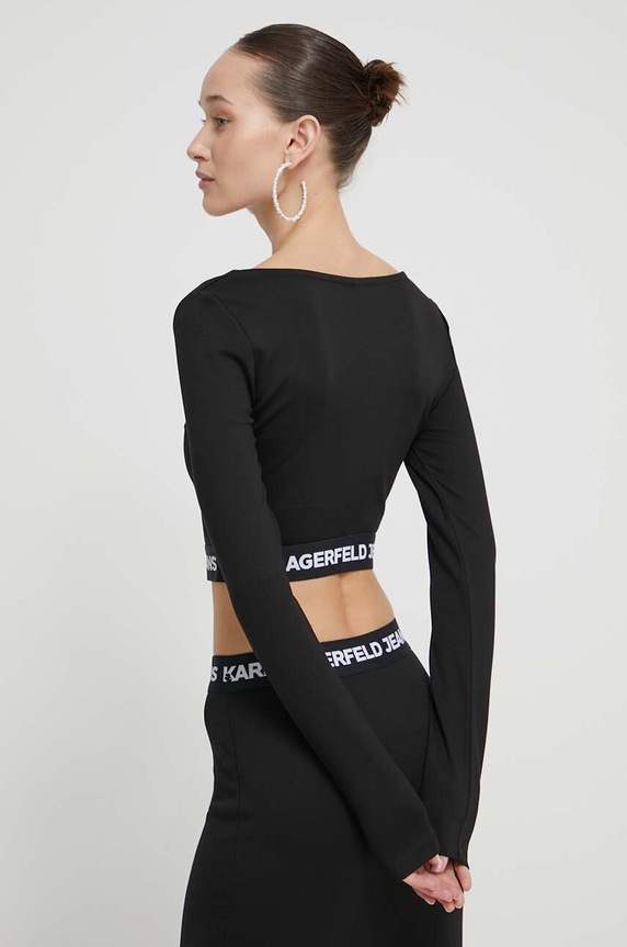 Ruházat Karl Lagerfeld Jeans hosszú ujjú 241J1703 fekete