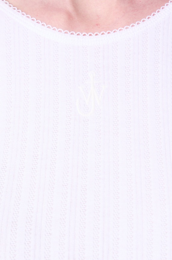 Памучна блуза с дълги ръкави JW Anderson Cropped Anchor Embroidery Longsleeve Top JO0211.PG1501.001