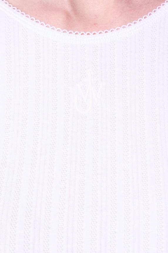 Памучна блуза с дълги ръкави JW Anderson Cropped Anchor Embroidery Longsleeve Top JO0211.PG1501.001