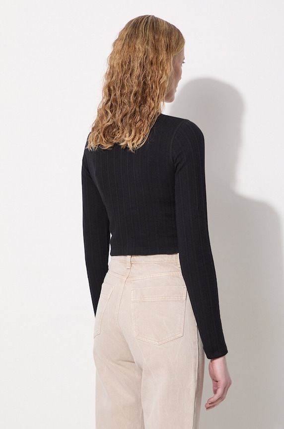 Odzież JW Anderson longsleeve bawełniany Cropped Anchor Embroidery Longsleeve Top JO0211.PG1501.999 czarny