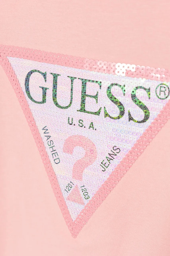 Dziewczynka Guess longsleeve dziecięcy K4RI30.K6YW1.PPYH różowy