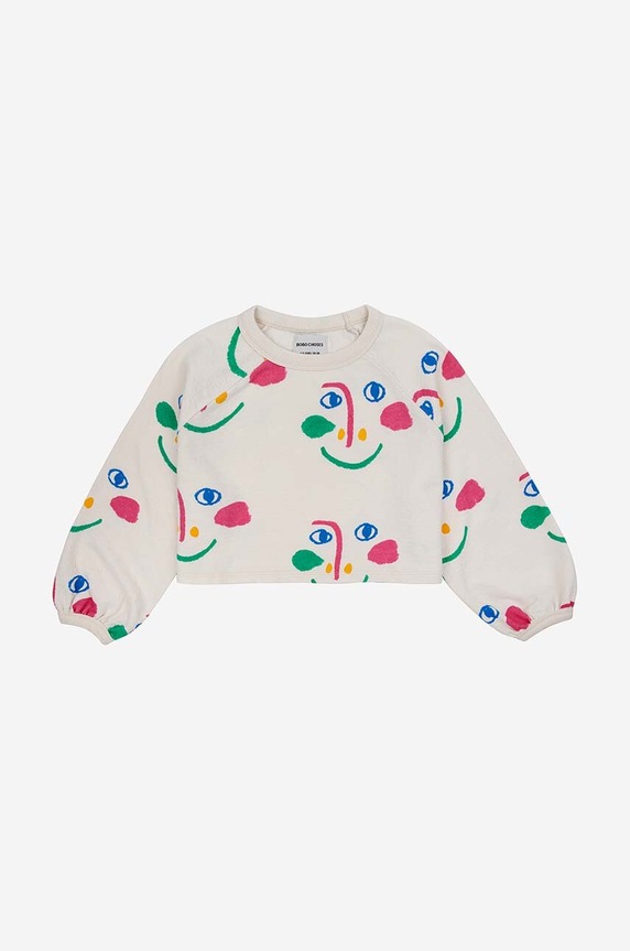 Дитяча бавовняна кофта Bobo Choses 124AC040 білий SS24