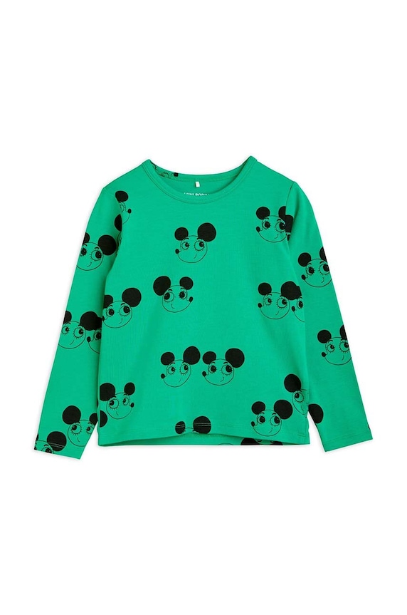 Mini Rodini longsleeve dziecięcy wzorzyste zielony 2412012675