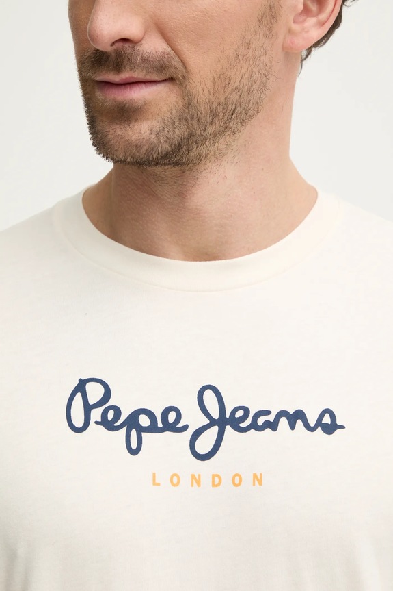 Pamučna majica Pepe Jeans Eggo PM508209 bež