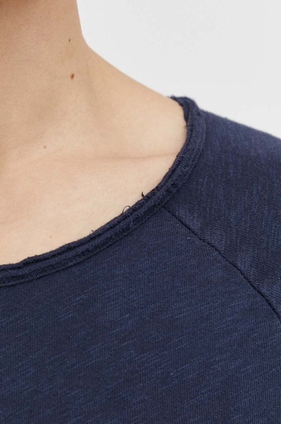 American Vintage pamut hosszúujjú MSON24GE24 sötétkék