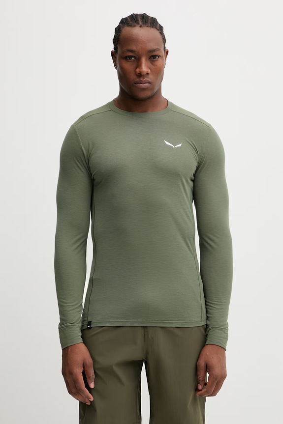 Salewa longsleeve sportivo Puez Dry semplice verde 00.0000028864