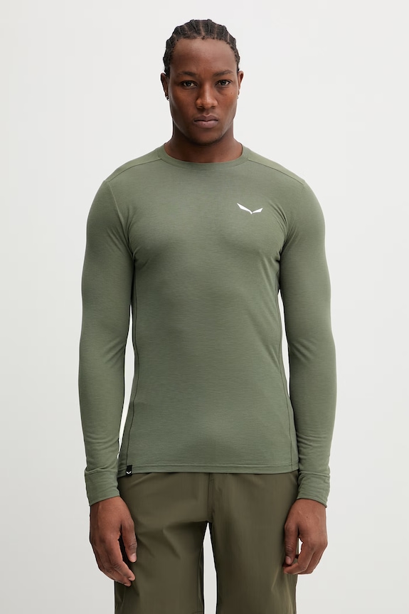 Salewa longsleeve sportivo Puez Dry semplice verde 00.0000028864