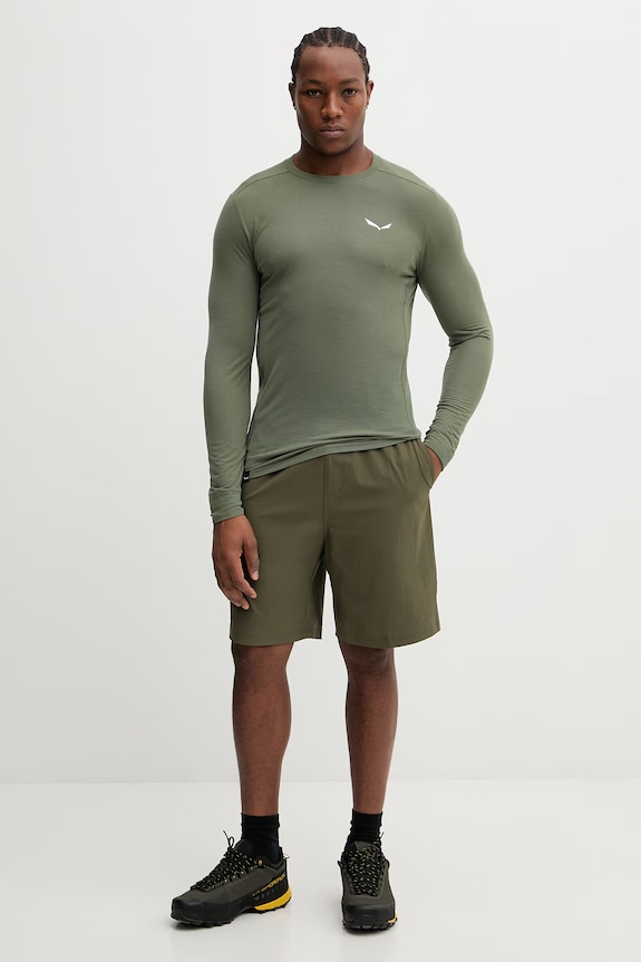 Salewa longsleeve sportivo Puez Dry 00.0000028864 verde SS26