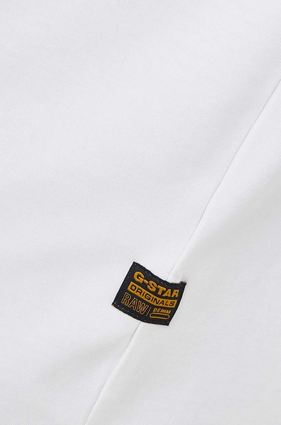 G-Star longsleeve bawełniany D24367.C784 biały
