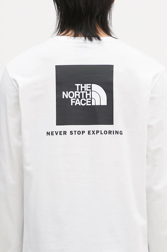 Clothing The North Face cotton longsleeve top M L/S Redbox Tee NF0A87NNFN41 beige