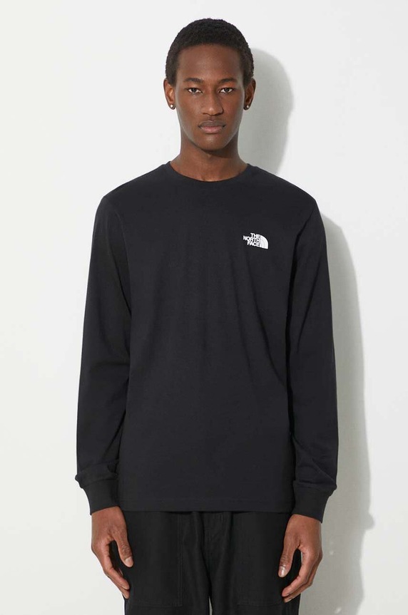 Oblečení Bavlněné tričko s dlouhým rukávem The North Face M L/S Redbox Tee NF0A87NNJK31 černá