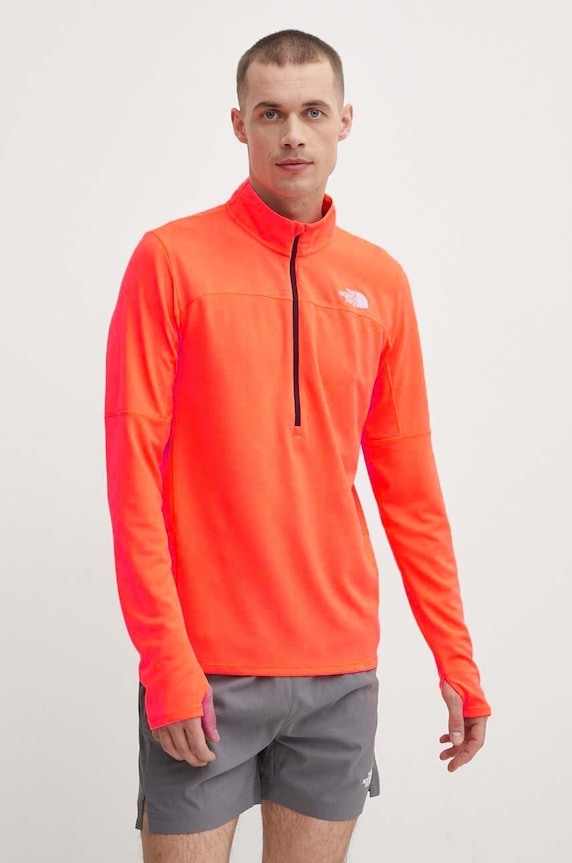 Sportovní tričko s dlouhým rukávem The North Face Sunriser hladký oranžová NF0A84KRQI41