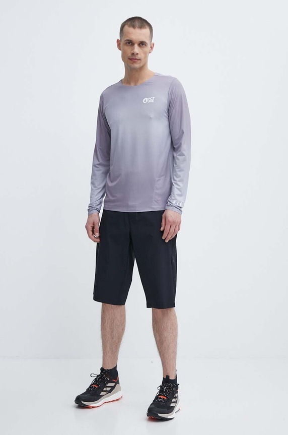 Picture longsleeve sportowy Osborn Printed MTS1074 fioletowy SS24