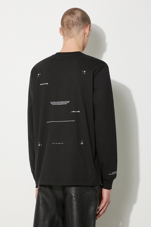 Clothing STAMPD longsleeve shirt Skeleton LS Relaxed Tee SLA.M3249LT.BLK black