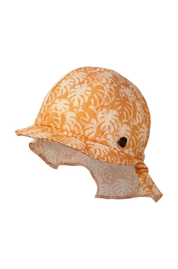 Jamiks czapka bawełniana dziecięca LEONARD wzorzyste pomarańczowy LEONARD.Nak.JLG205.B