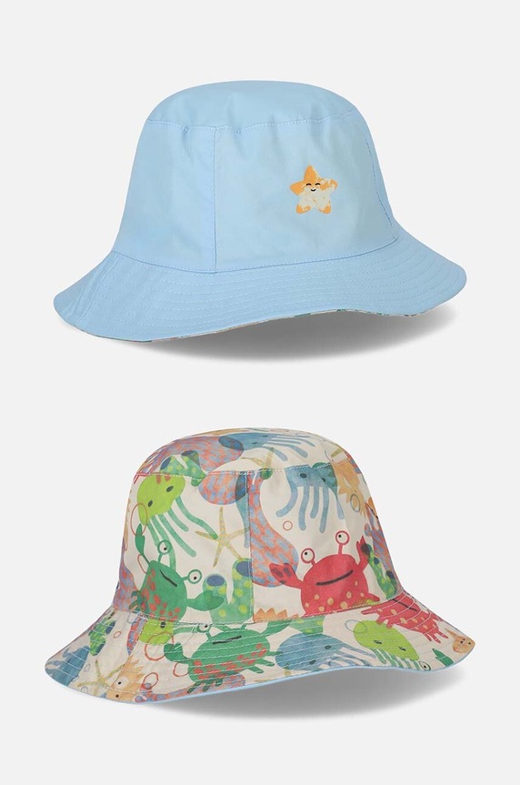 Coccodrillo kapelusz dwustronny bawełniany dziecięcy bawełna multicolor WC4363305ALB