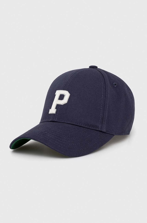 Pepe Jeans czapka z daszkiem bawełniana NOAH JR aplikacja granatowy PB040312