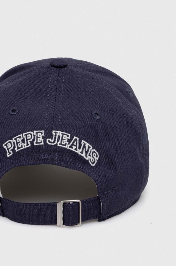 Pepe Jeans czapka z daszkiem bawełniana NOAH JR PB040312 granatowy SS24