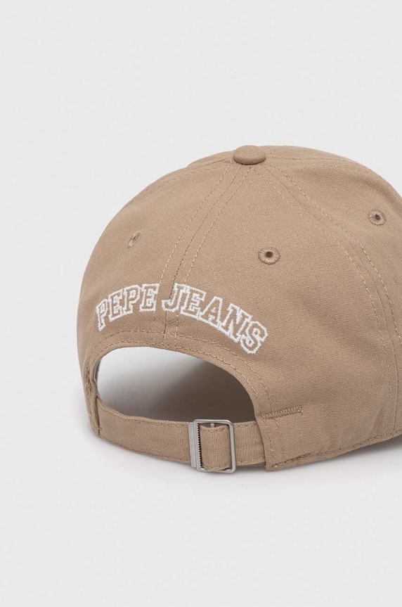 Chłopiec Pepe Jeans czapka z daszkiem bawełniana NOAH JR PB040312 beżowy