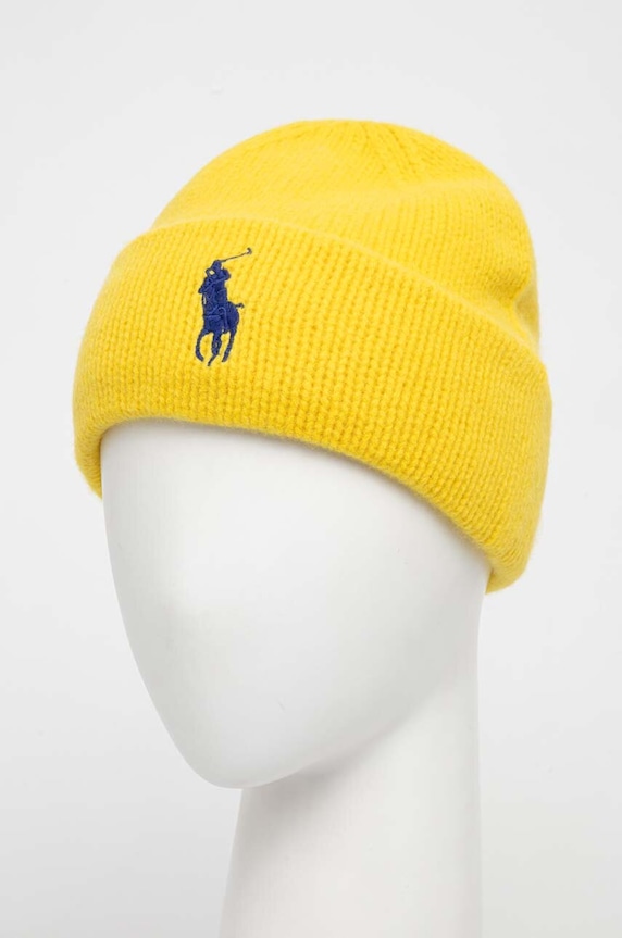 Вълнена шапка Polo Ralph Lauren 455931421 жълт SS24