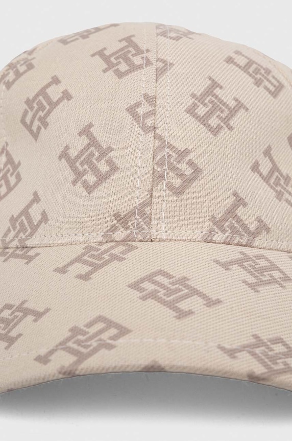 Bavlněná baseballová čepice Tommy Hilfiger AW0AW15781 béžová SS24