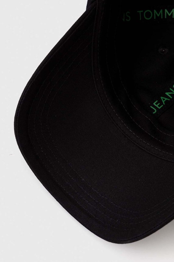 Tommy Jeans czapka z daszkiem bawełniana czarny AW0AW15845