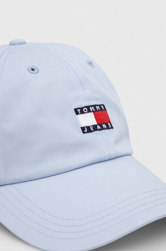 Tommy Jeans czapka z daszkiem bawełniana AW0AW15848 niebieski AW24