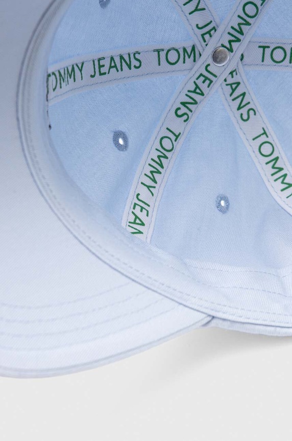 Tommy Jeans czapka z daszkiem bawełniana niebieski AW0AW15848