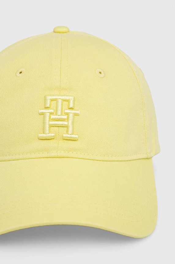 Bavlněná baseballová čepice Tommy Hilfiger AW0AW16170 žlutá SS24