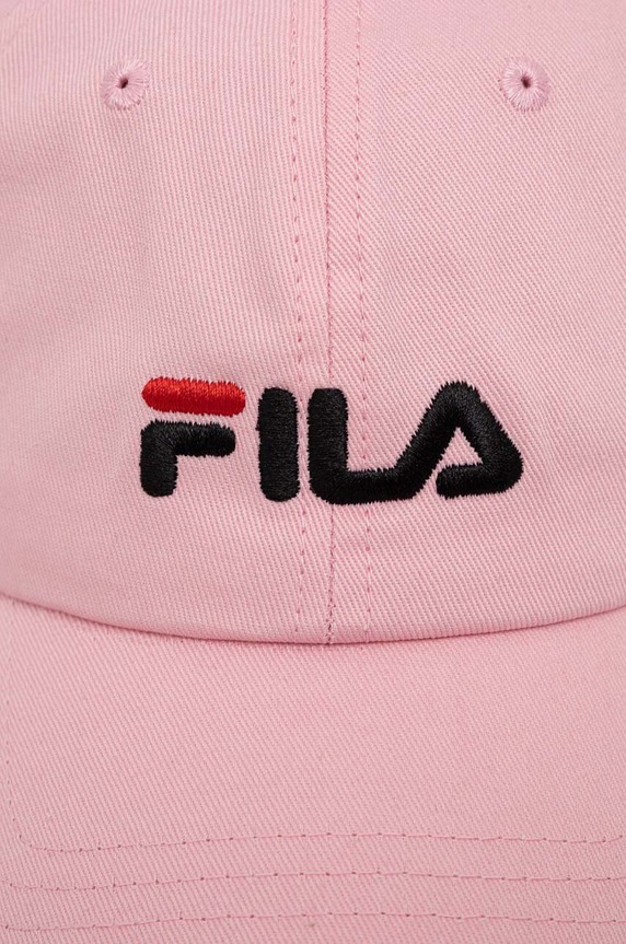 Памучна шапка с козирка Fila Bangil FCU0070.D розов SS24