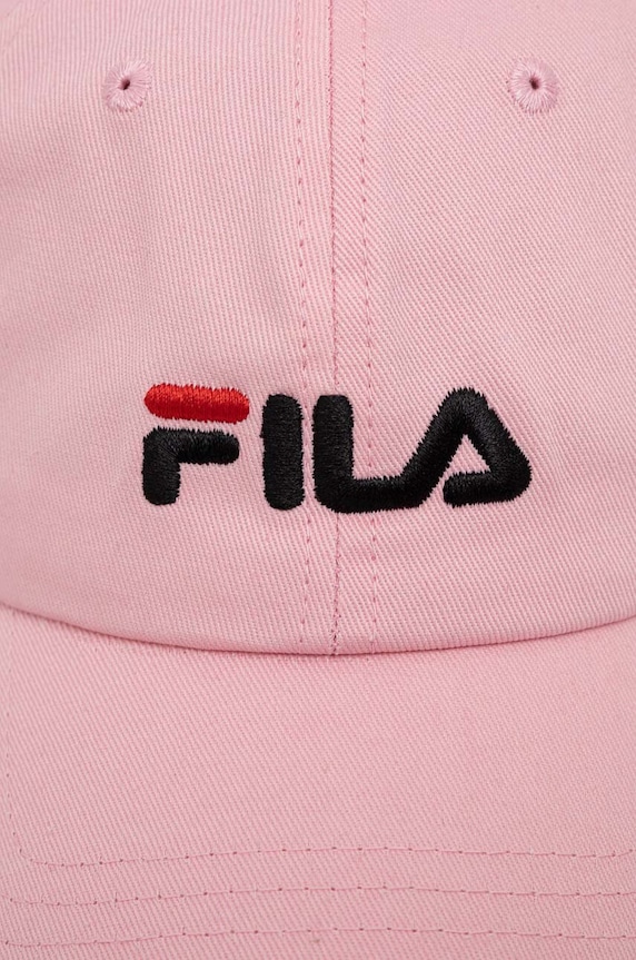 Памучна шапка с козирка Fila Bangil FCU0070.D розов SS24