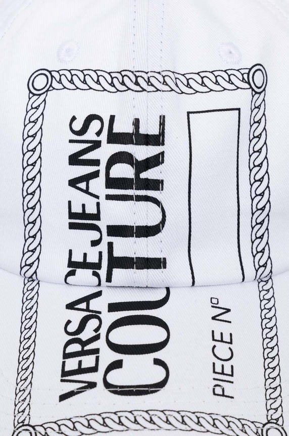 Памучна шапка с козирка Versace Jeans Couture 76HAZK34.ZG271 бял SS24