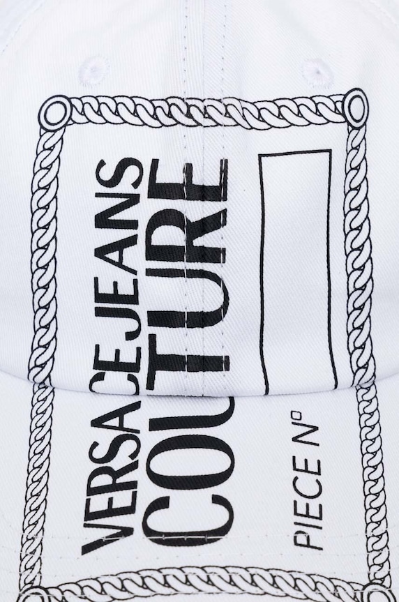 Памучна шапка с козирка Versace Jeans Couture 76HAZK34.ZG271 бял SS24