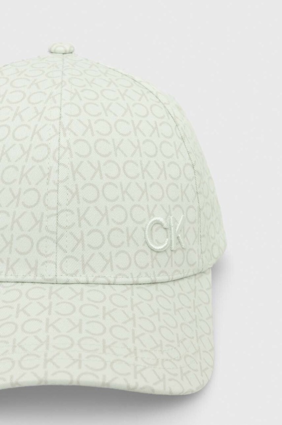 Bavlněná baseballová čepice Calvin Klein K60K611999 zelená SS24