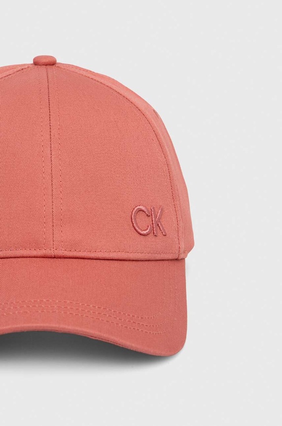 Calvin Klein czapka z daszkiem bawełniana K60K612000 różowy AW24