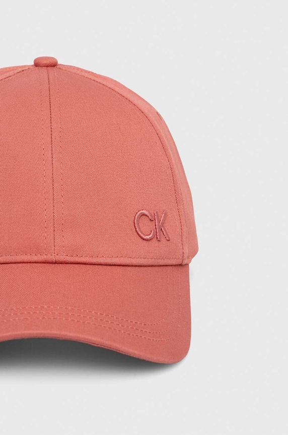 Calvin Klein czapka z daszkiem bawełniana K60K612000 różowy AW24