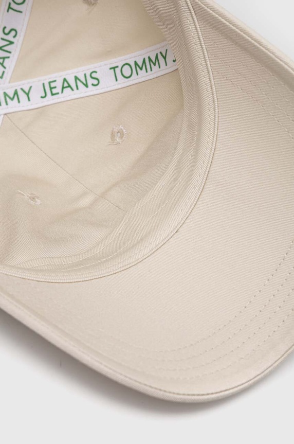 Bavlněná baseballová čepice Tommy Jeans béžová AW0AW15959