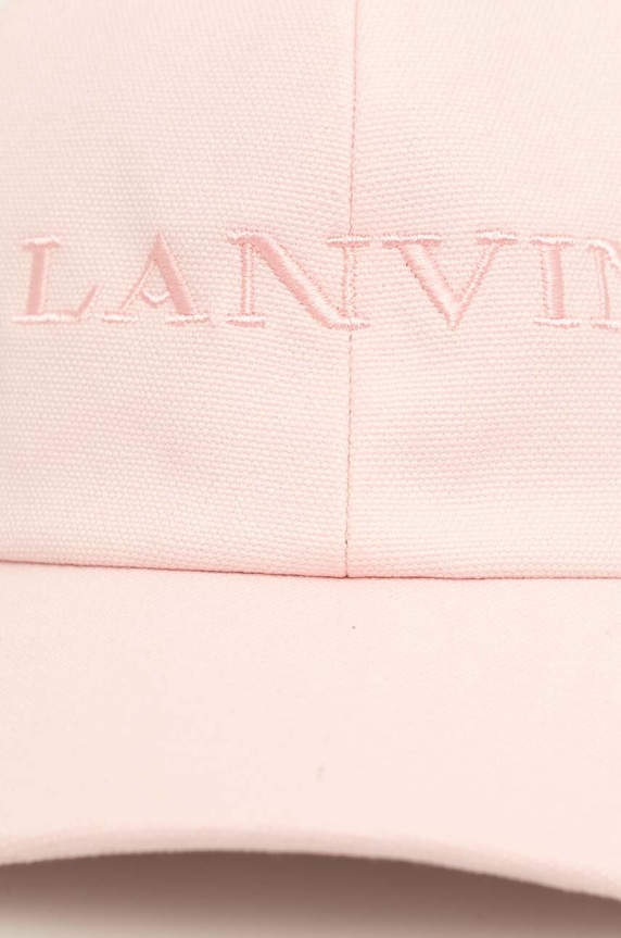 Bavlnená šiltovka Lanvin 6LBAST.U7652 ružová SS24