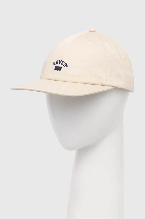 Bombažna bejzbolska kapa Levi's Bombaž bež 000AG.0002